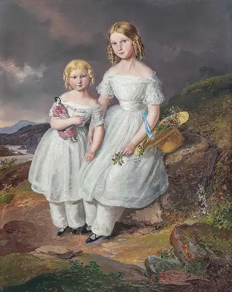 Mánes, Josef: Portrét Marie Františky Romany a Marie Františky Serafíny Kolowrat-Krakowských