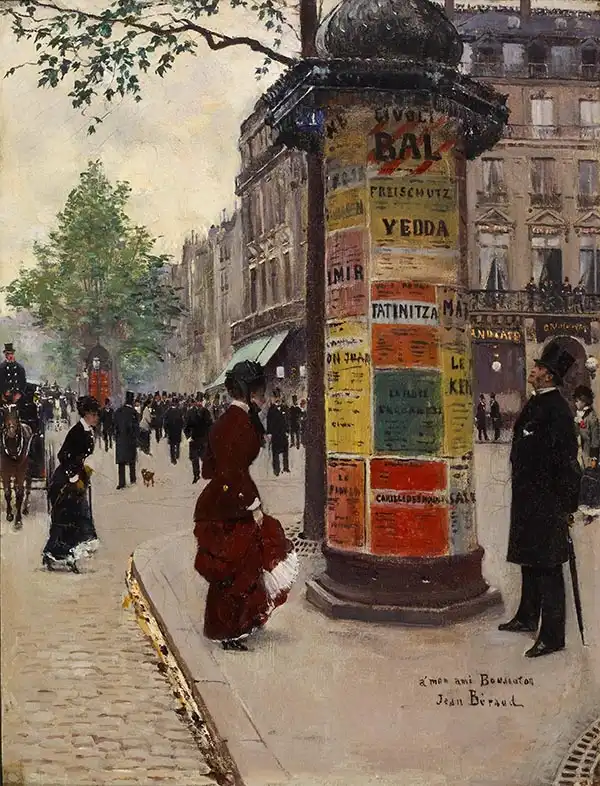 Béraud, Jean: Pariser Kiosk, Anfang der 1880er Jahre