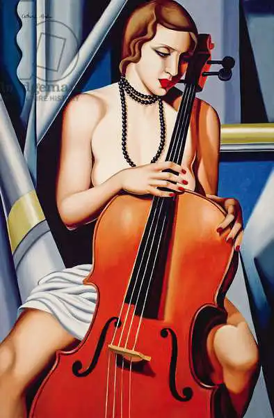 Abel, Catherin: Femme avec violoncelle