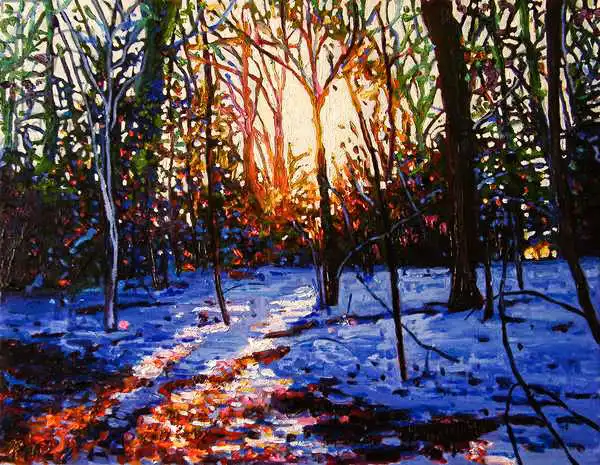 White, Hele: Coucher de soleil sur la neige