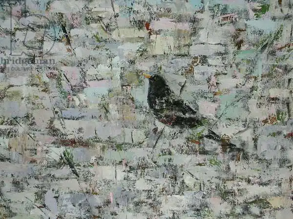 Addinall, Rut: Blackbird in Tree (detail)