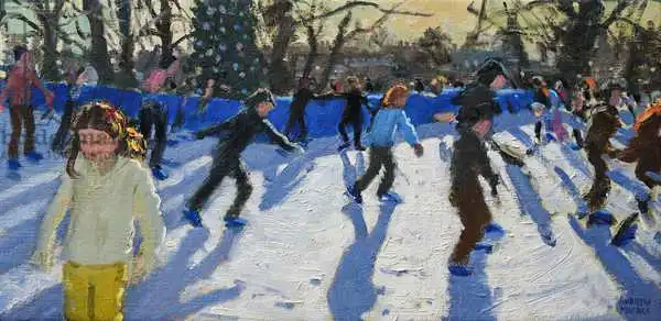 Macara, Andre: Ice Skaters, Christmas Fayre, Fair, Hyde Park, Londres