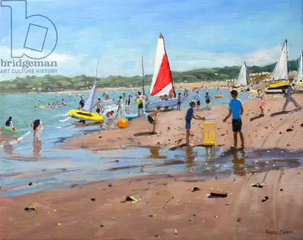Macara, Andre: Cricket et voile rouge et blanche, Abersoch