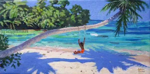 Macara, Andre: Girl on a swing,Seychelles