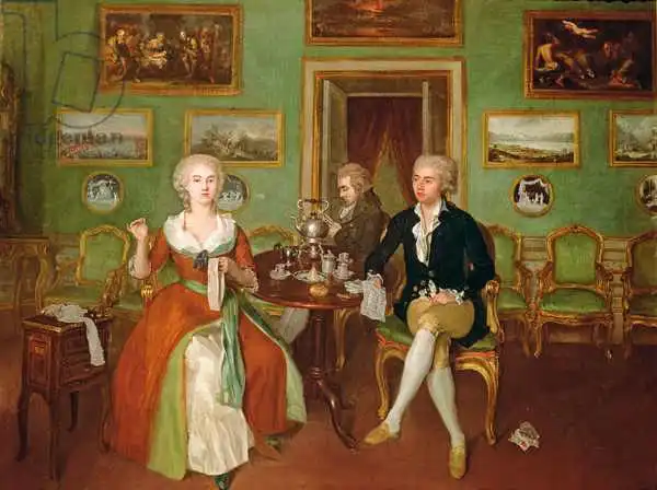 Reinagle, Philip: View of a drawing room