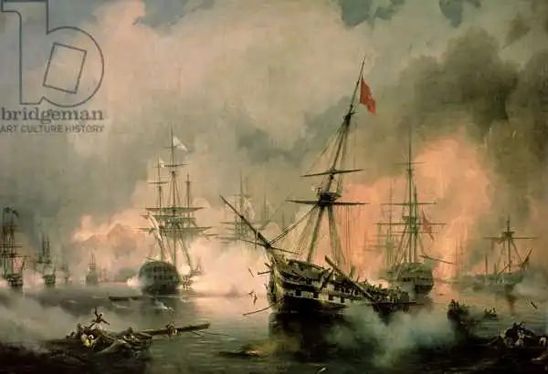 Aivazovsky, Ivan K.: Die Schlacht von Navarino, 20. Oktober 1827