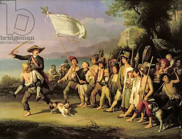 Kirner, J.: Jouant chez les soldats, Révolution romaine 1848