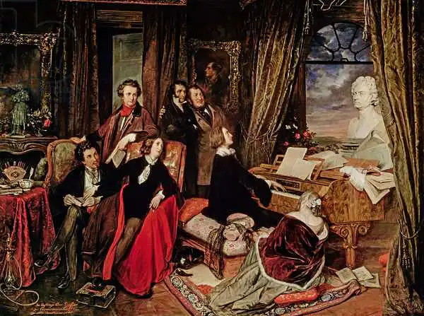 Danhauser, Josef: Liszt at the Piano