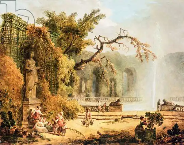 Robert, Hubert: Romantic garden scene