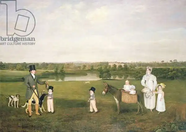 Ferneley, John: William Hetton Cooke mit seiner Frau und seinen Kindern in Worleston Rookery, Chester