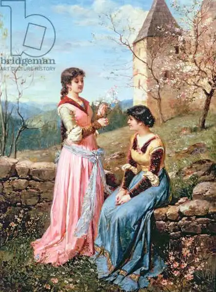 Italian school (19th century): Printemps en Toscane