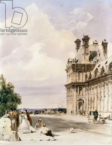 Boys, Thomas Shotter: View near the Pont Royal, with the Pavillon de Flore, Tuileries