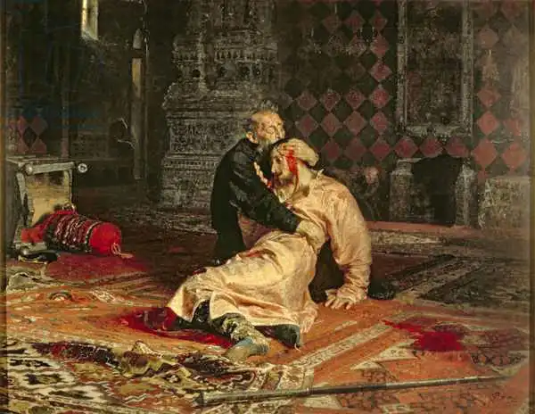 Repin, Illya E.: Ivan the Terrible and his Son on the 16th November