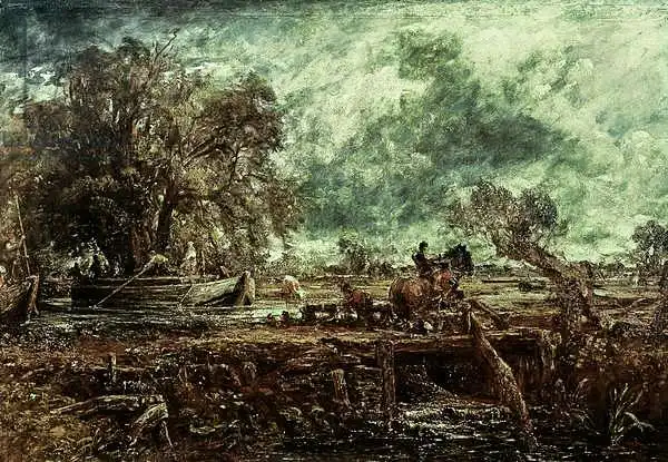 Constable, John: Study for The Leaping Horse