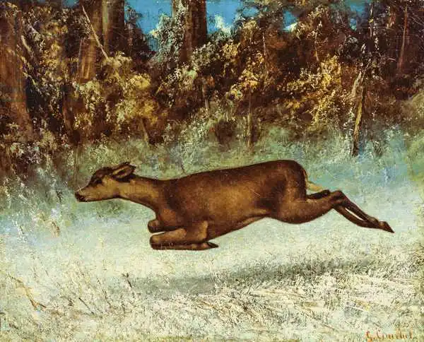 Courbet, Gustave: Doe springen