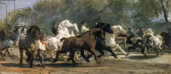 Bonheur, Rosa: Study for the Horsemarket, 1852-54