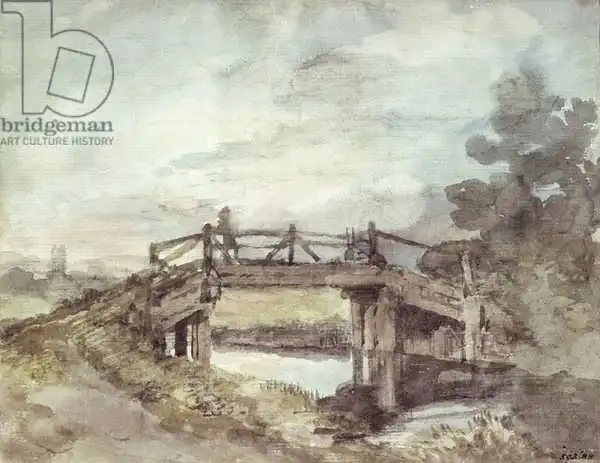Constable, John: A Bridge over the Stour