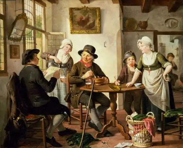 Lelie, Adriaen de: Cottage Interior