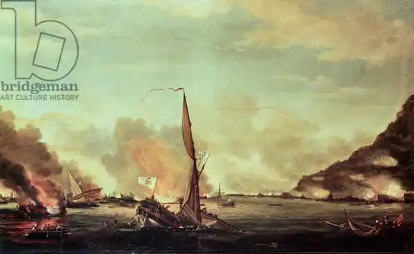 Whitcombe, Thomas: Destruction of the floating batteries at Gibraltar, 13th September 1782