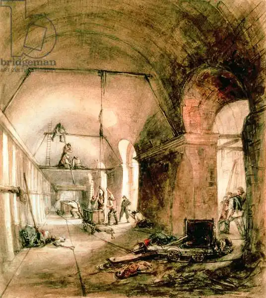 Unknown: Construction du tunnel de la Tamise, (tunnel de Rotherhithe)