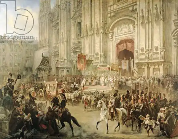 Adolf Jossifowitsch Charlemagne: Ceremonial reception of Field-marshal  Alexander Suvorov in Milan in April 1799, People, Classicism