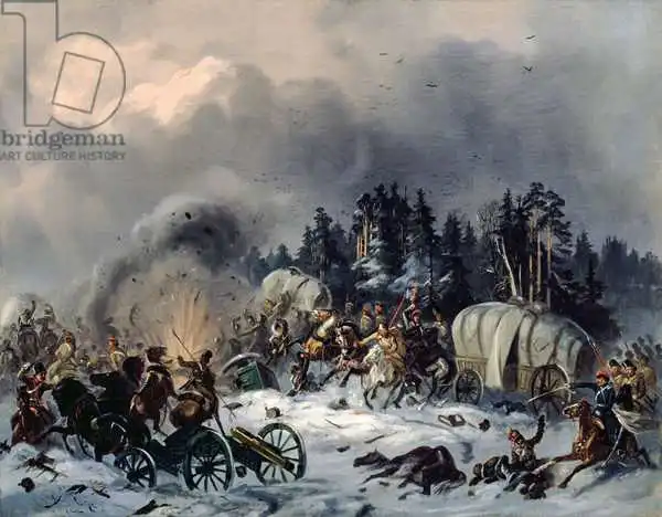 Willewalde, Bogdan: Scene from the Russian-French War in 1812