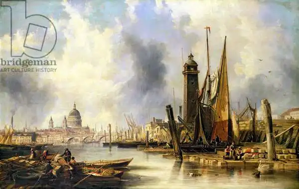 Carmichael, John Wilson: Vue de Londres avec St. Paul