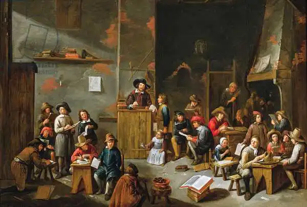 Tilborgh, Gillis van: The Interior of a School Room