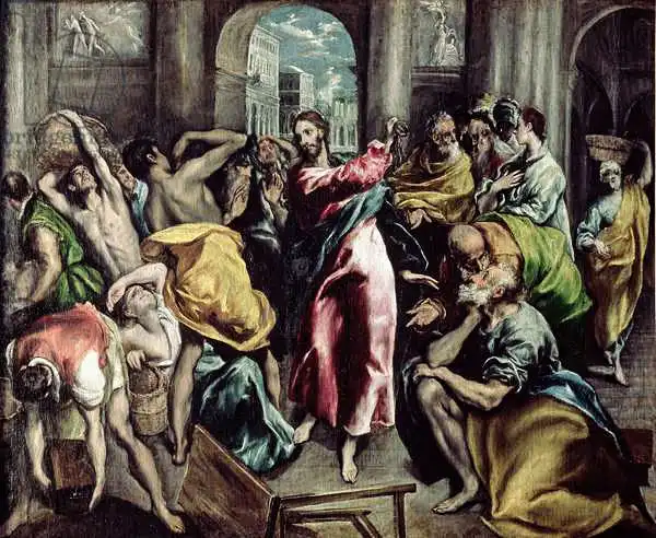 El Greco: Christ conduisant les commerçants du temple