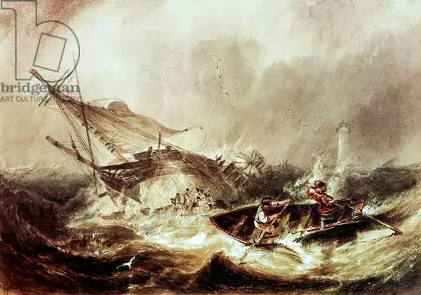 Carmichael, John Wilson: Ramer pour sauver les marins naufragés au large de la côte du Northumberland