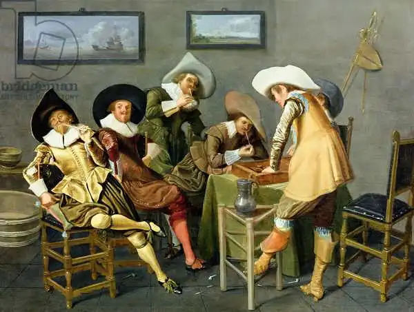 Hals, Dirck: Cavaliers in a tavern