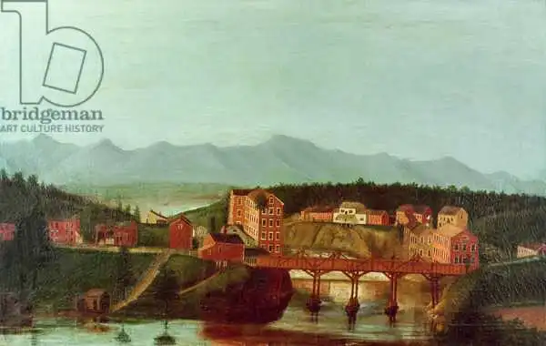 American school (19th century): Columbieville et Stockport Creek, près de New York, début du 19e siècle