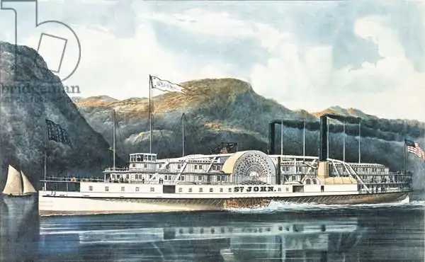 Currier, N.: Le bateau à vapeur de la rivière Hudson `St. John 