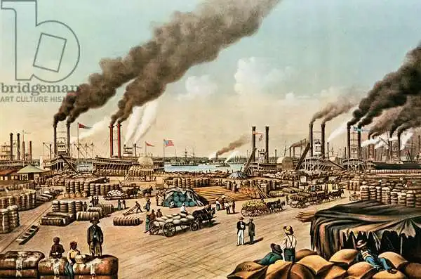 Currier, N.: The Levee - La Nouvelle-Orléans