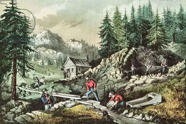 Currier, N.: Goldmining en Californie