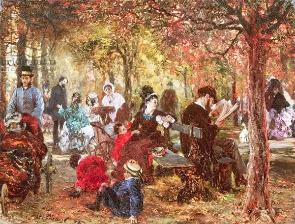Menzel, Adolph: In The Luxembourg Gardens
