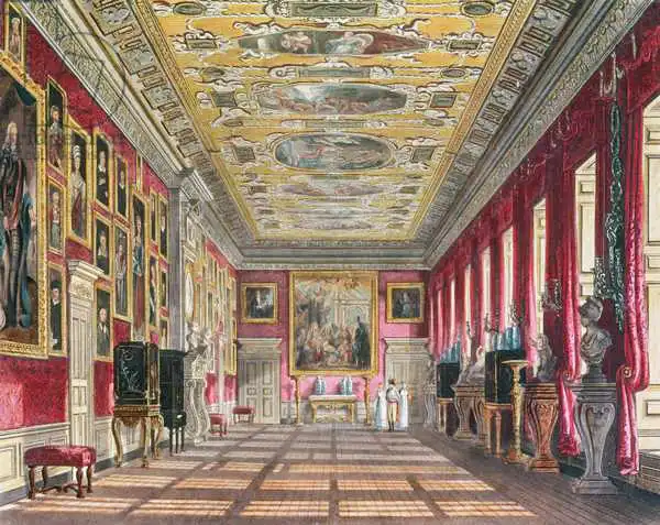 Pyne, William Henry: King Gallery, Kensington Palace from Pyne Royal Residences