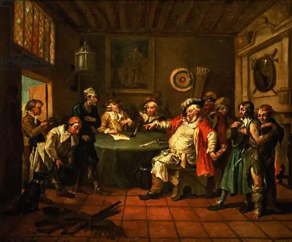 Hogarth, William: Falstaff Examining his Recruits from Henry IV by Shakespeare