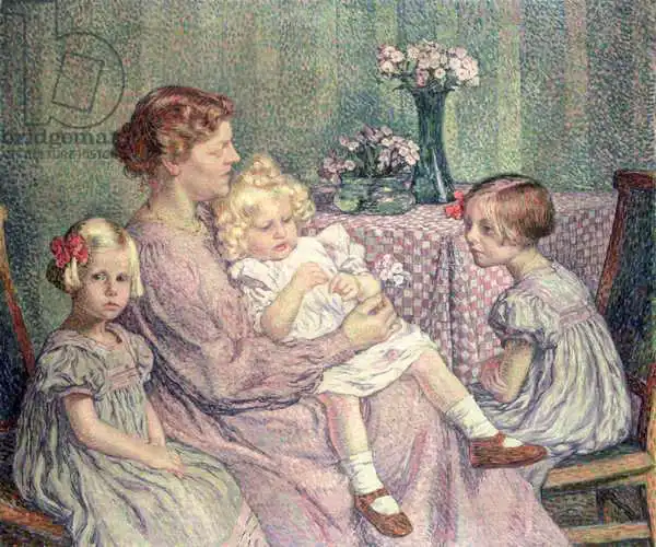 Rysselberghe, Théo van: Madame van de Velde et ses enfants
