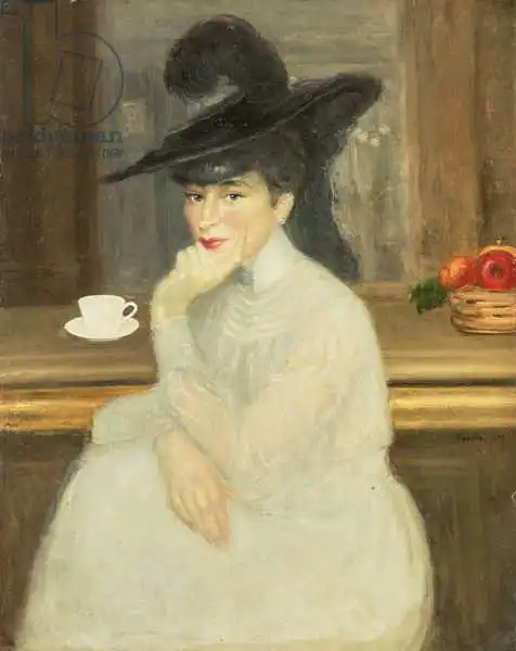 Bottini, Georges: En attente du bar: Portrait de Sarah Bernhardt