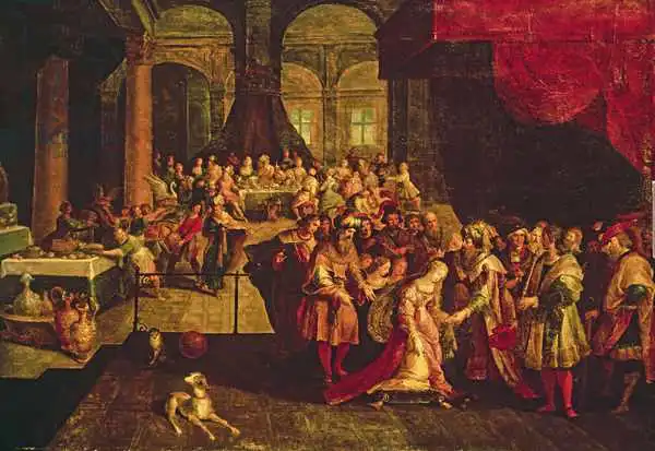 Francken, Frans, the younger: King Ahasuerus Crowns Esther