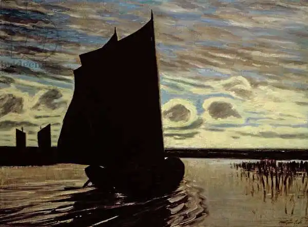 Ende, Hans am: Barque sur la rivière Hamme