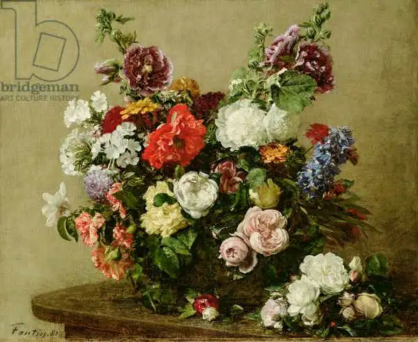 Fantin-Latour, Jean: A Bouquet of Mixed Flowers