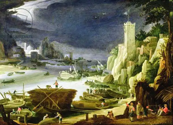 Brill or Bril, Paul: A Mountainous Estuary Landscape