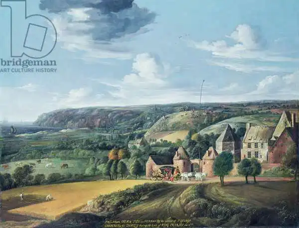 Griffier, Jan, the elder: View of Potrel Manor, near Dragey in Normandy