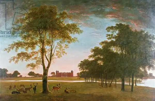 Hannan, William: Casa y parque Osterley al atardecer