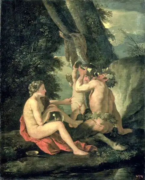 Poussin, Nicolas: Satyr and Nymph