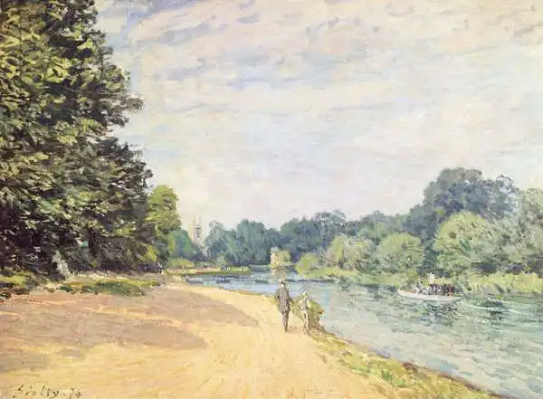 Sisley, Alfred: Die Themse mit Hampton Church