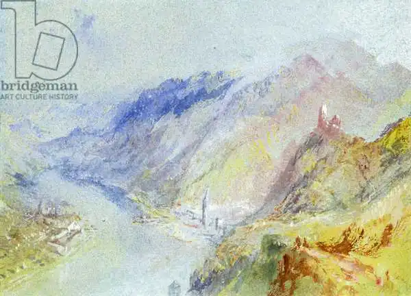 Turner, William: Le château de Trausnitz surplombant Landshut