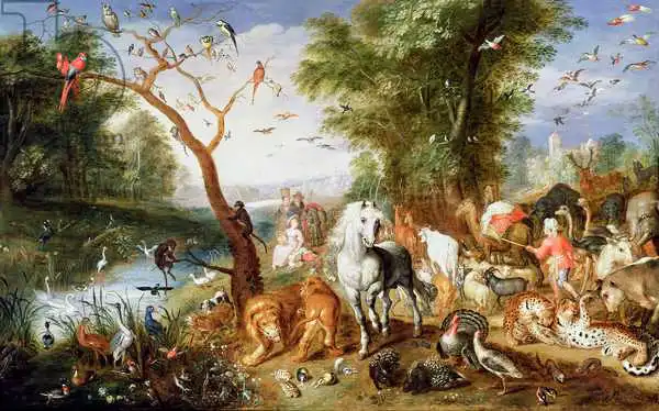 Kessel, Jan van, the younger: Los animales entran en el Arca de Noé